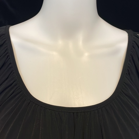 SIGNATURE by SANGRIA BLACK AND RED BOAT NECK MIDI DRESS SIZE 10 - Picture 3 of 7